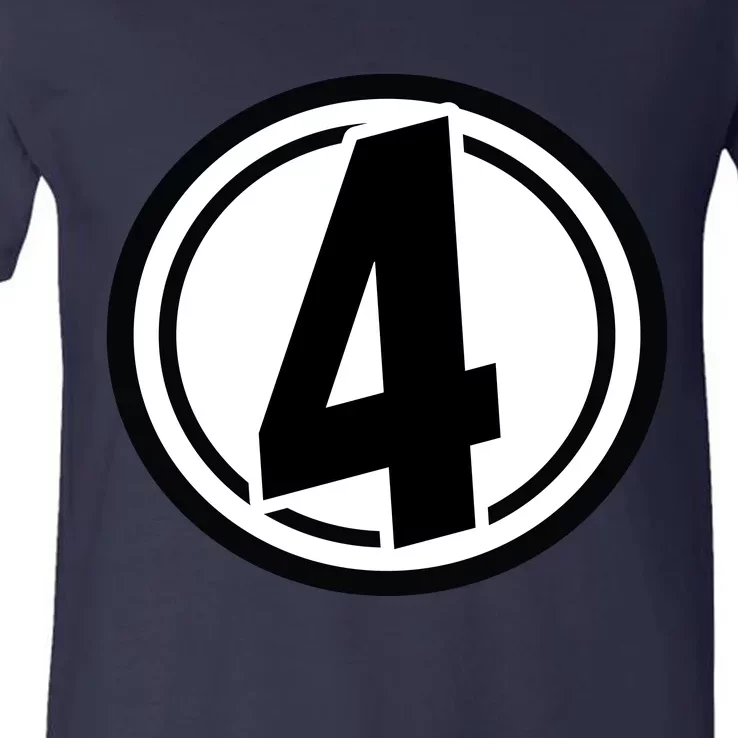 Racing Number 4 V-Neck T-Shirt