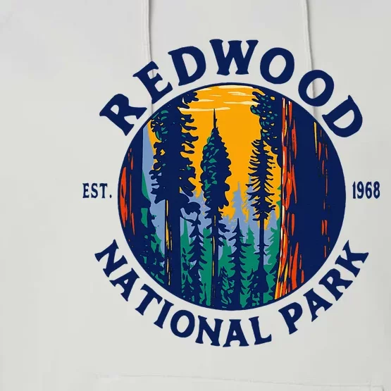 Redwood National And State Parks Ca California Outdoor Performance Fleece Hoodie