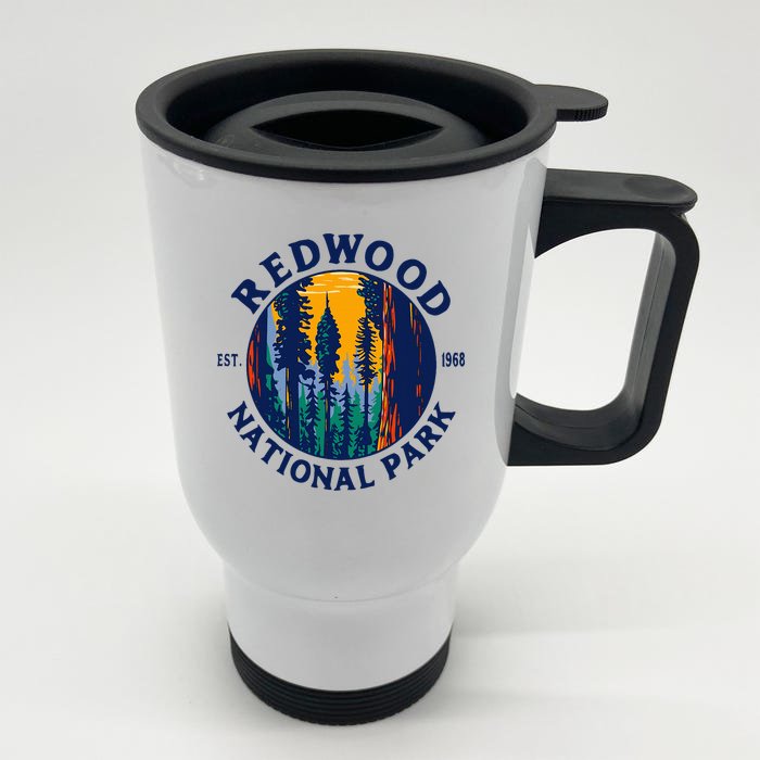 Redwood National And State Parks Ca California Outdoor Front & Back Stainless Steel Travel Mug