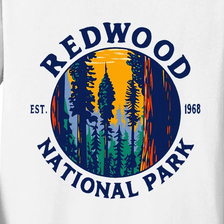 Redwood National And State Parks Ca California Outdoor Kids Long Sleeve Shirt