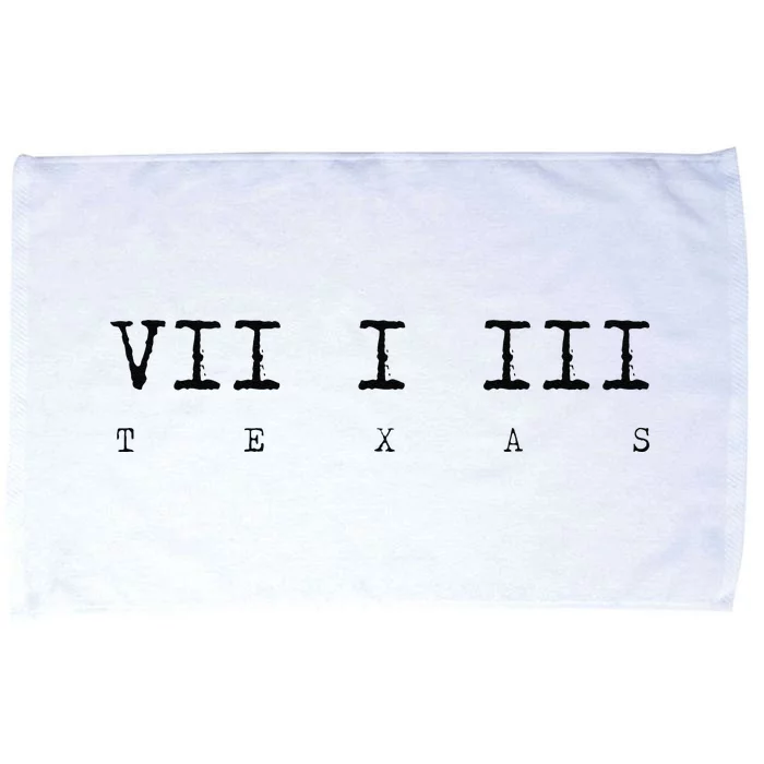 Roman Numeral Area Code 713 Texas Gift Microfiber Hand Towel