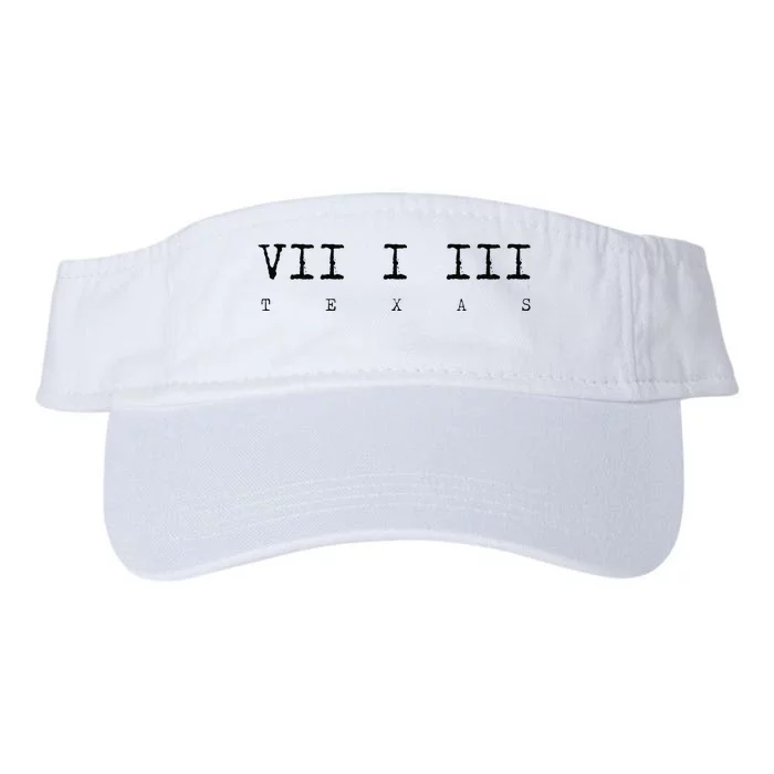 Roman Numeral Area Code 713 Texas Gift Valucap Bio-Washed Visor