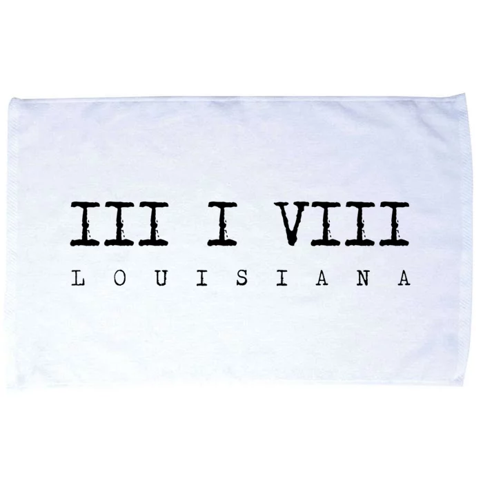 Roman Numeral Area Code 318 Louisiana Gift Home Microfiber Hand Towel