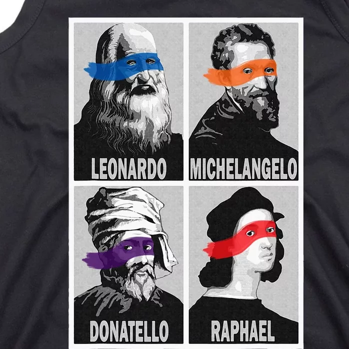 Renaissance Ninja Artists Poster Style Pop Tank Top