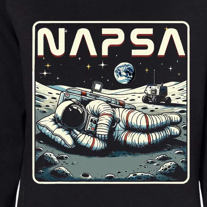 Retro Napsa Astronaut Outer Space Pun Novelty Womens California Wash Sweatshirt