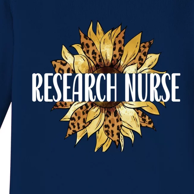 Research Nurse Appreciation Flower Clinical Research Nursing Cool Gift Baby Long Sleeve Bodysuit