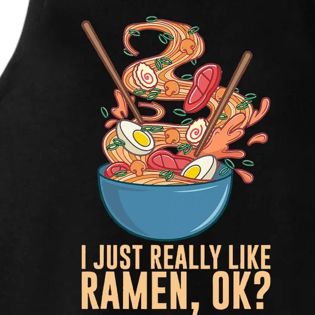 Ramen Noodles Art For Noodle Ramen Lovers Ladies Tri-Blend Wicking Tank