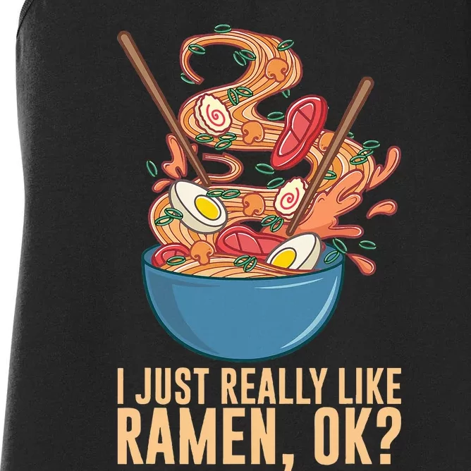 Ramen Noodles Art For Noodle Ramen Lovers Women's Racerback Tank