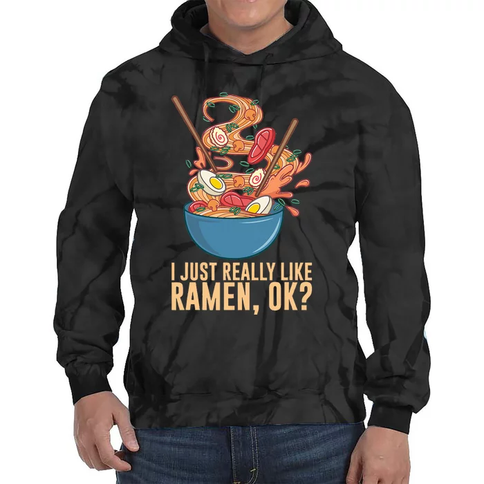 Ramen Noodles Art For Noodle Ramen Lovers Tie Dye Hoodie