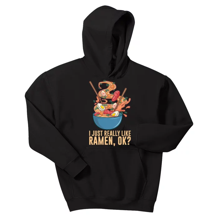 Ramen Noodles Art For Noodle Ramen Lovers Kids Hoodie