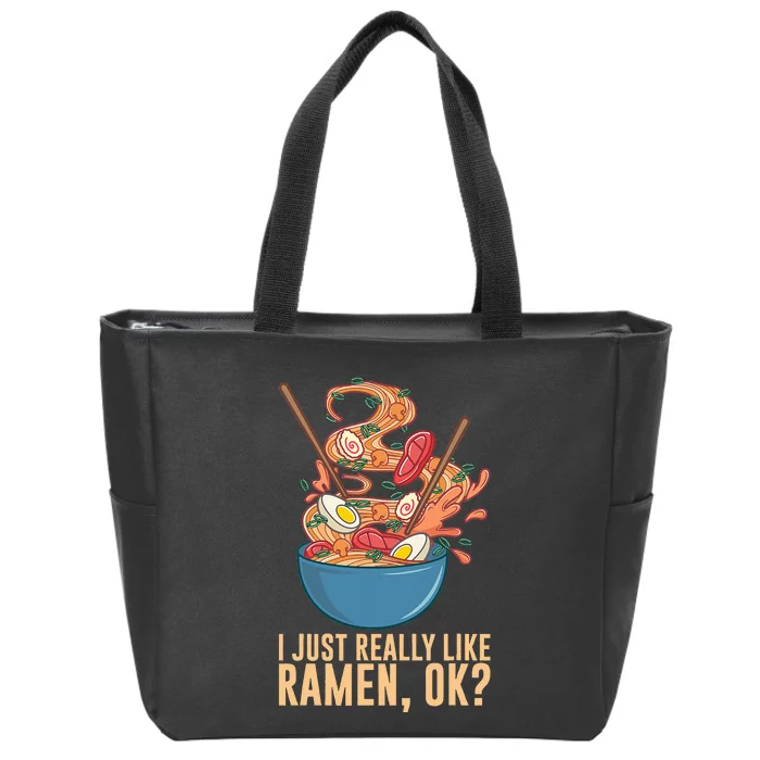 Ramen Noodles Art For Noodle Ramen Lovers Zip Tote Bag