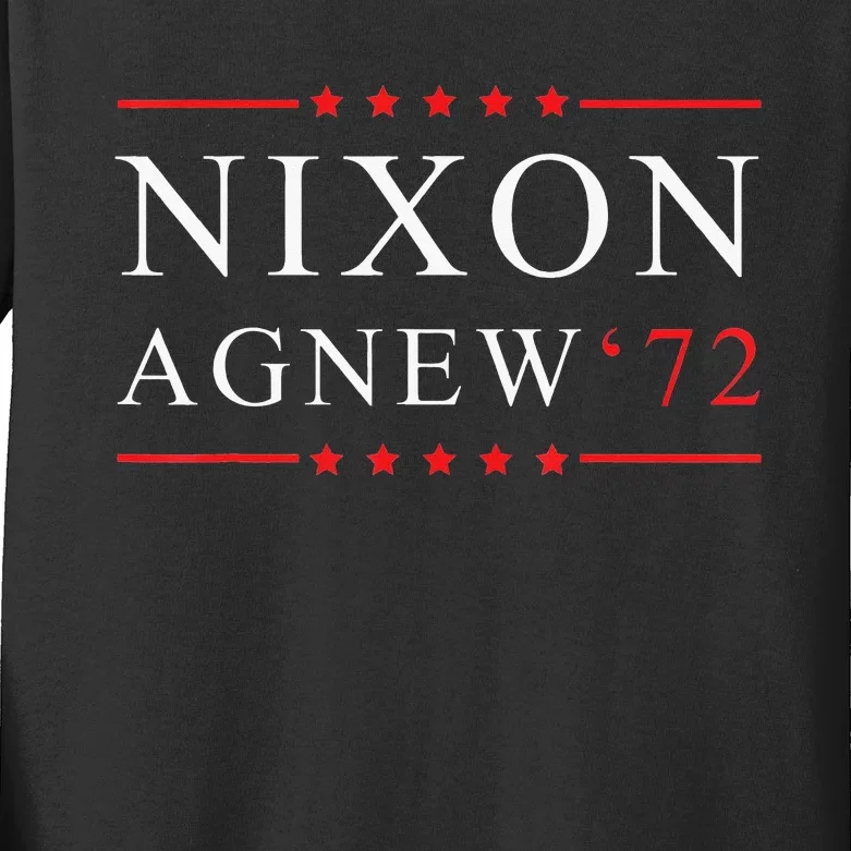 RICHARD NIXON AGNEW funny president Kids Long Sleeve Shirt