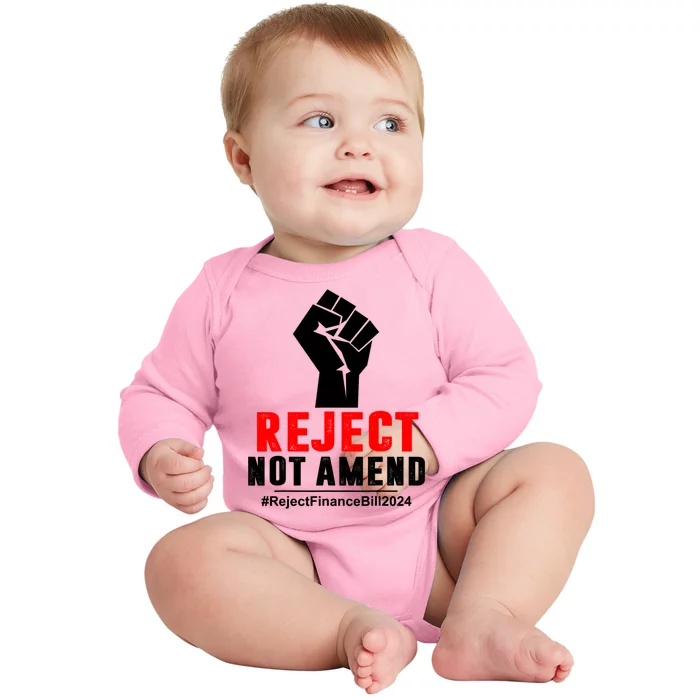 Reject Not Amend Reject Finance Bill 2024 Baby Long Sleeve Bodysuit