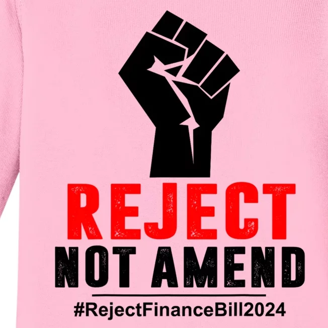 Reject Not Amend Reject Finance Bill 2024 Baby Long Sleeve Bodysuit