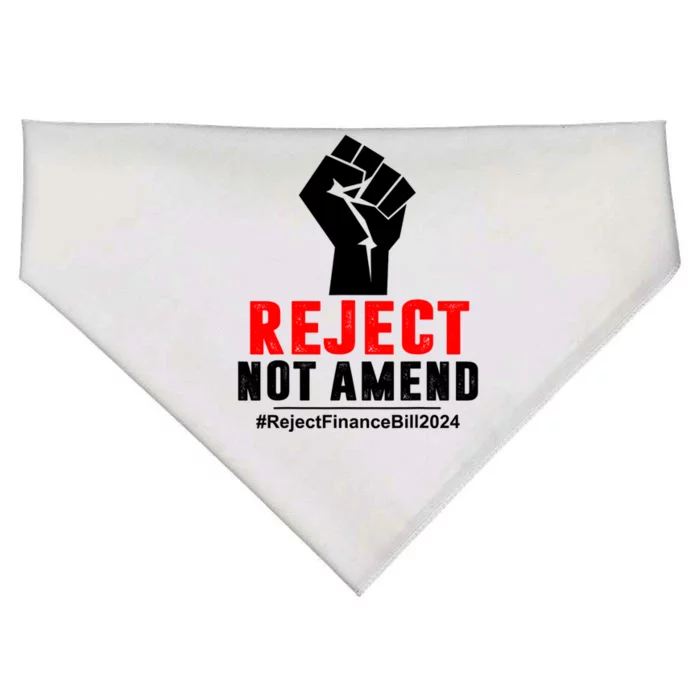 Reject Not Amend Reject Finance Bill 2024 USA-Made Doggie Bandana