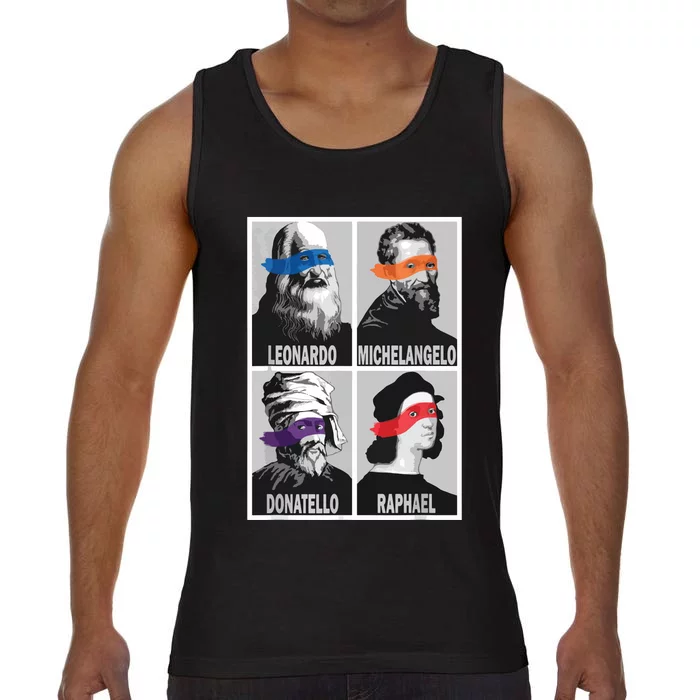 Renaissance Ninja Artists Poster Style Pop Art Comfort Colors® Tank Top