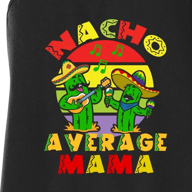 Retro Nacho Average Mama Mexican Dish Grandma Cinco De Mayo Women's Racerback Tank