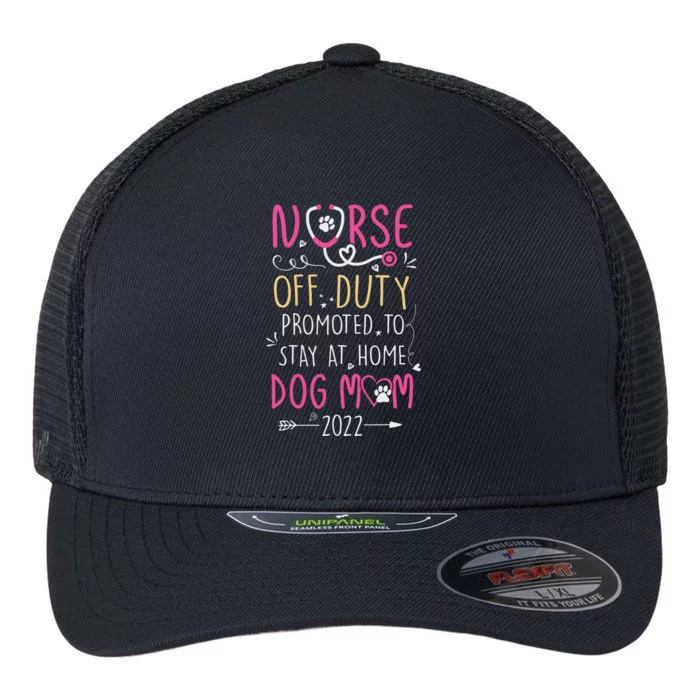 Retired Nurse And Dog Mom Mothers Day Dog Owners RN Life Flexfit Unipanel Trucker Cap