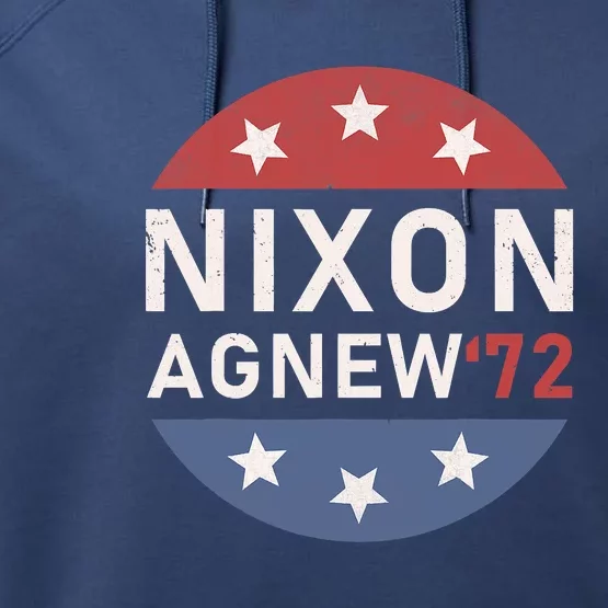 RICHARD NIXON AGNEW NIXON 1972 ELECTION Funny CAMPAIGN Performance Fleece Hoodie