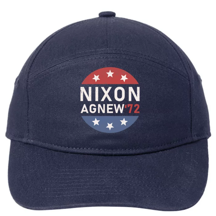 RICHARD NIXON AGNEW NIXON 1972 ELECTION CAMPAIGN 7-Panel Snapback Hat