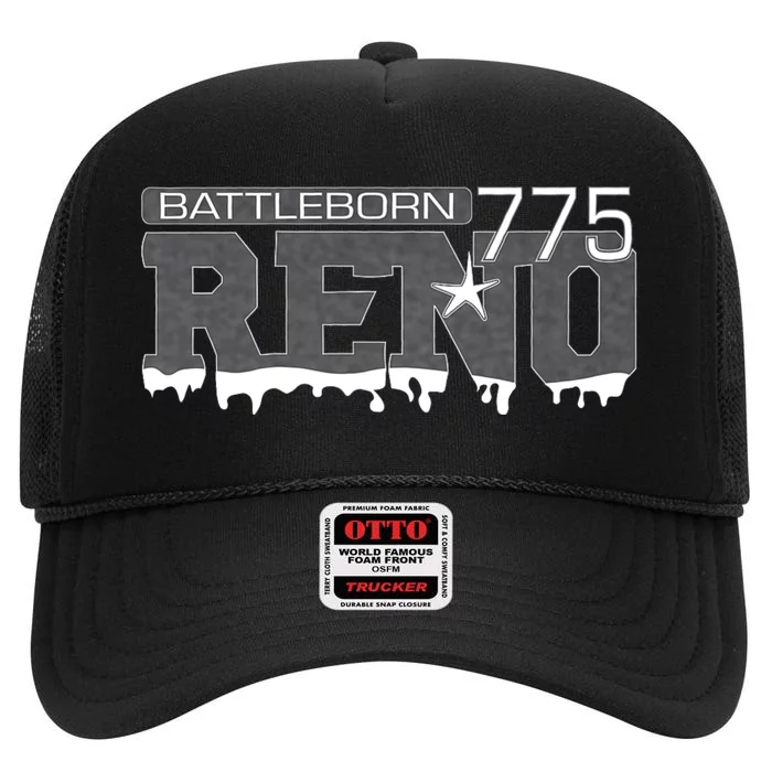 Reno Nevada Battleborn High Crown Mesh Trucker Hat