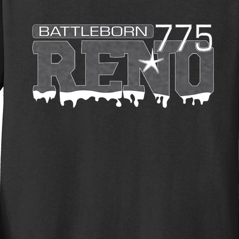 Reno Nevada Battleborn Kids Long Sleeve Shirt