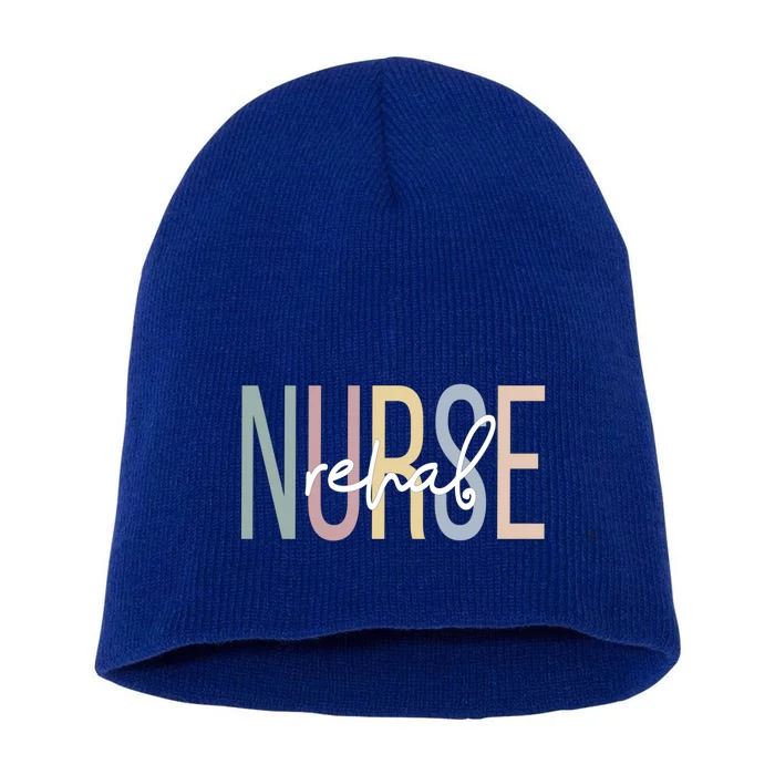 Rehabilitation Nursing Boho Rehabilitation Nurse Gift Short Acrylic Beanie