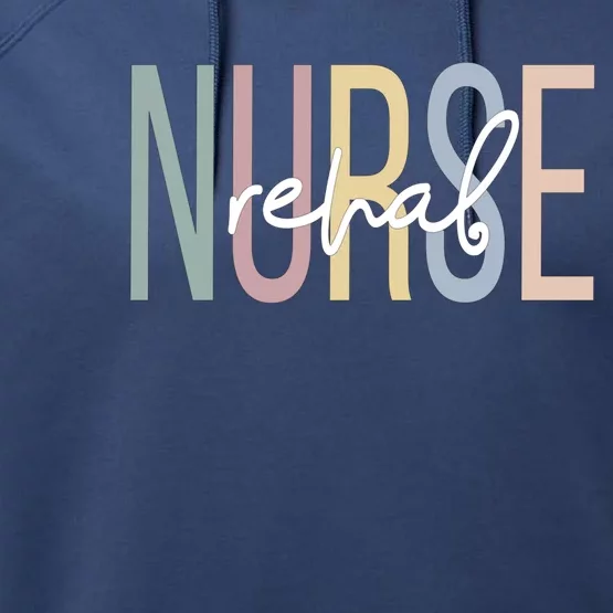 Rehabilitation Nursing Boho Rehabilitation Nurse Gift Performance Fleece Hoodie