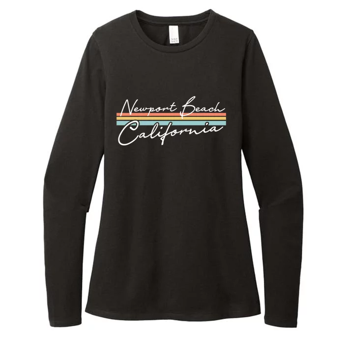 Retro Newport Beach California Gift Womens CVC Long Sleeve Shirt