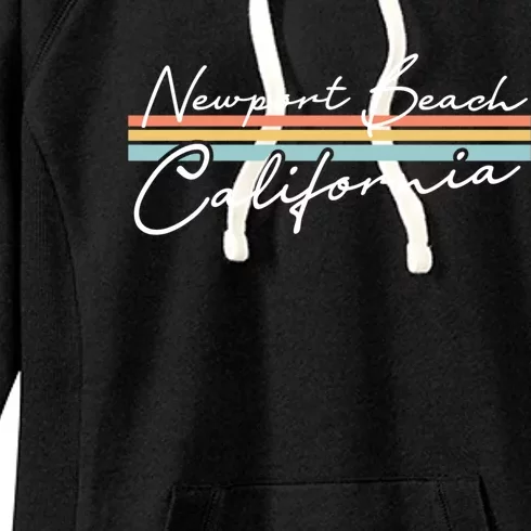 Retro Newport Beach California Gift Women's Fleece Hoodie