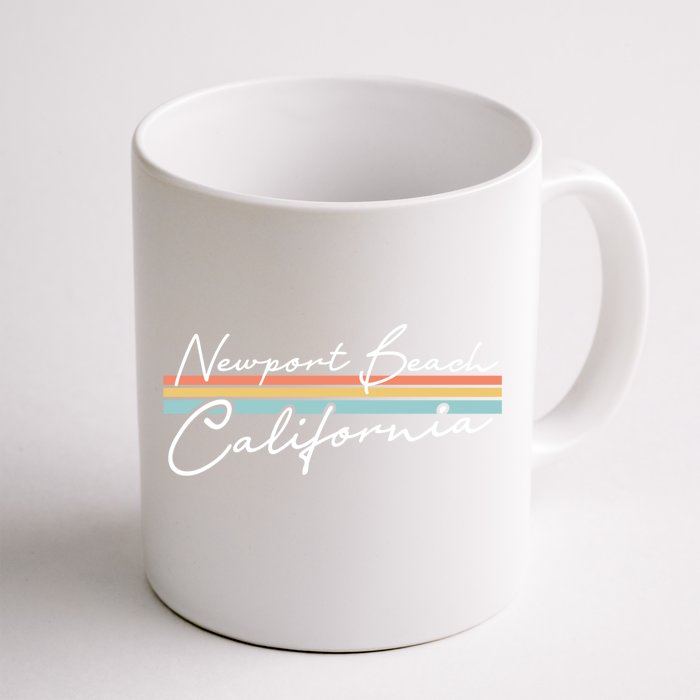 Retro Newport Beach California Gift Front & Back Coffee Mug