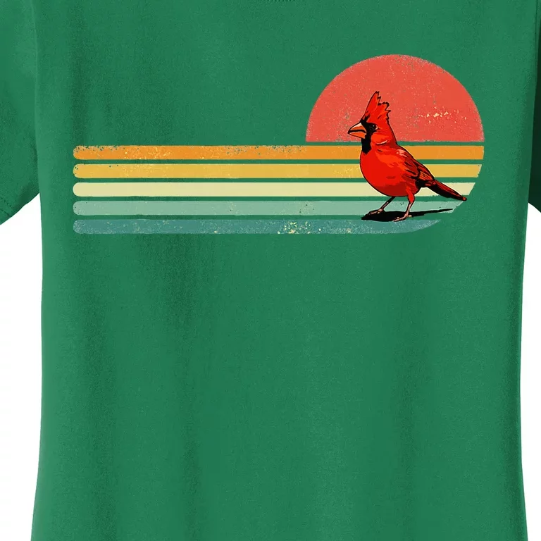 Retro Northern Cardinal Bird Animal Bird Lover Women's T-Shirt