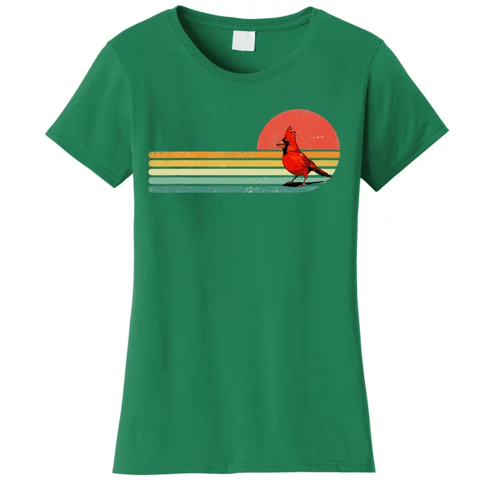 Retro Northern Cardinal Bird Animal Bird Lover Women's T-Shirt