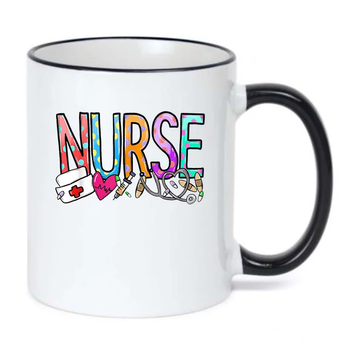 RN Nurse Colorful Gift Black Color Changing Mug