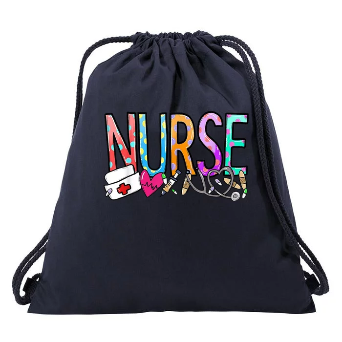 RN Nurse Colorful Gift Drawstring Bag