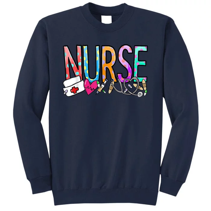 RN Nurse Colorful Gift Tall Sweatshirt