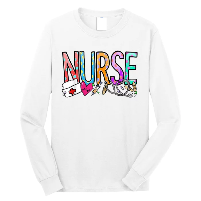 RN Nurse Colorful Gift Long Sleeve Shirt