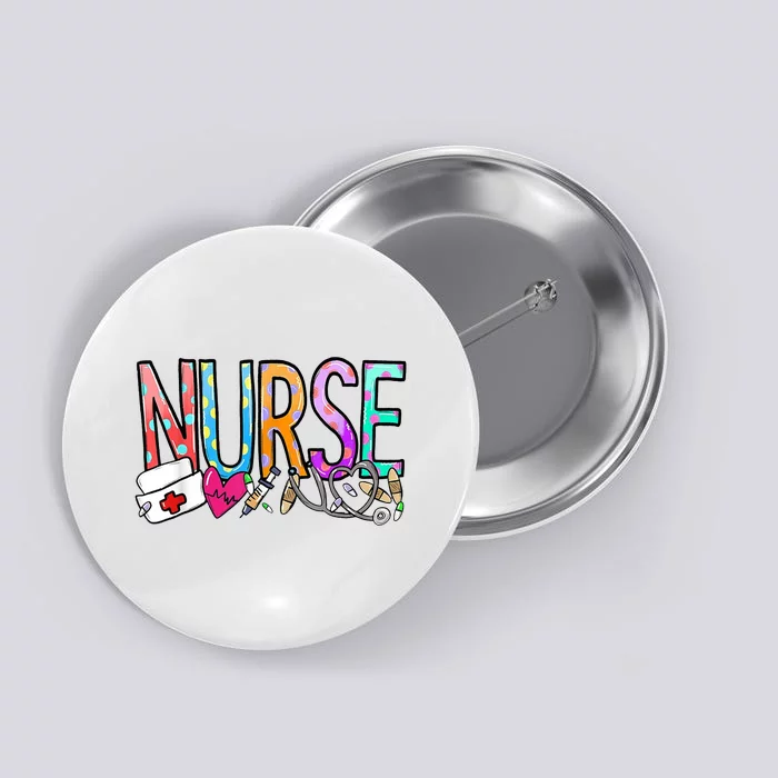 RN Nurse Colorful Gift Button