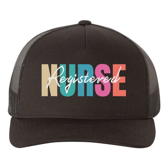 Registered Nurse Colorful Nurse Healthcare Professionals Yupoong Adult 5-Panel Trucker Hat