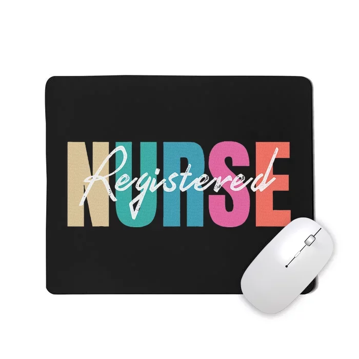 Registered Nurse Colorful Nurse Healthcare Professionals Mousepad