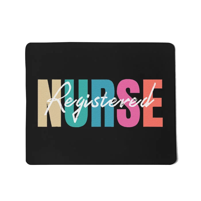 Registered Nurse Colorful Nurse Healthcare Professionals Mousepad