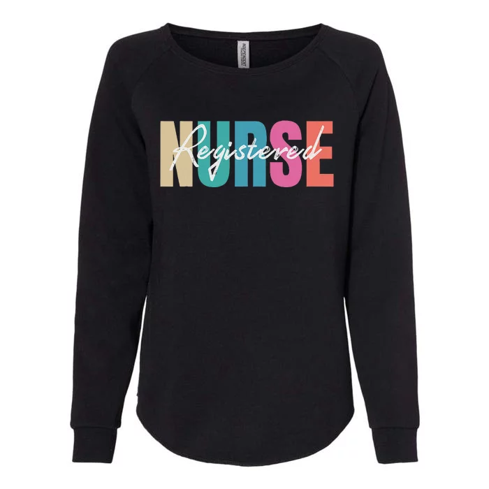 Registered Nurse Colorful Nurse Healthcare Professionals Womens California Wash Sweatshirt