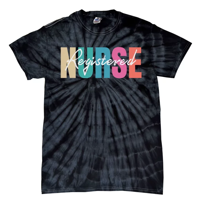 Registered Nurse Colorful Nurse Healthcare Professionals Tie-Dye T-Shirt