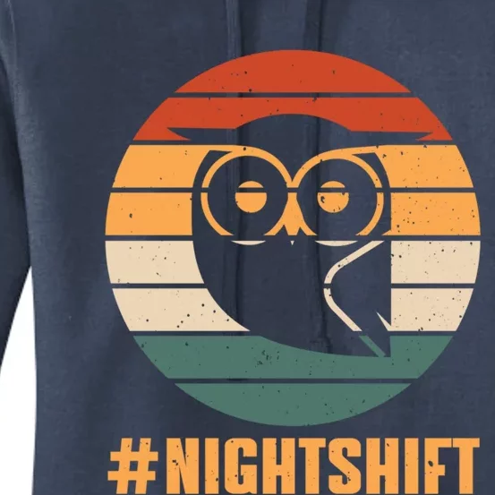 Retro Night Costume Night Shift Nursing Team Great Gift Women's Pullover Hoodie