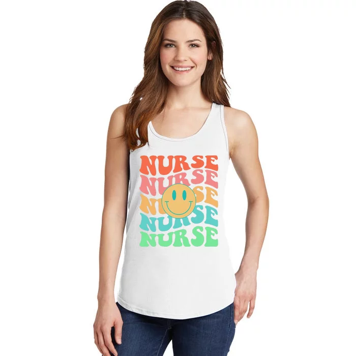 Retro Nurse Colorful Nurse Life Nurse's Day Ladies Essential Tank