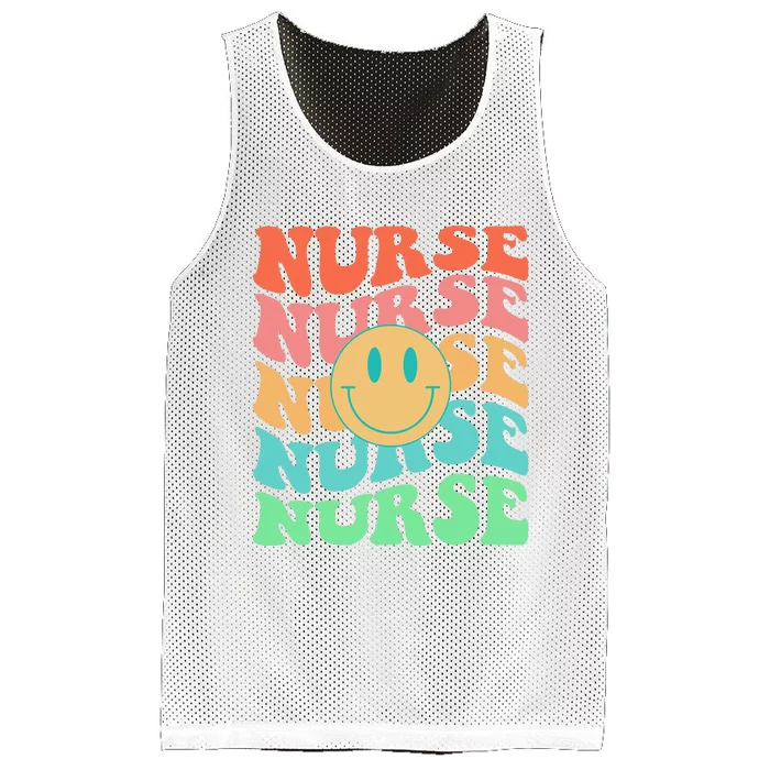 Retro Nurse Colorful Nurse Life Nurse's Day Mesh Reversible Basketball Jersey Tank