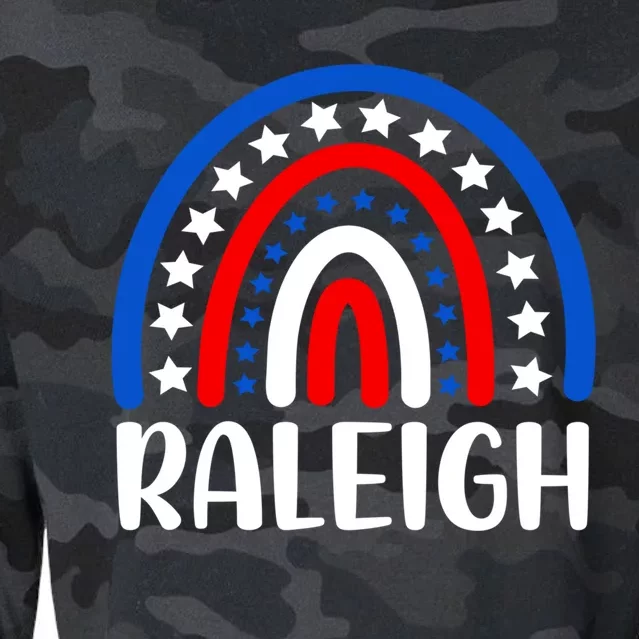 Raleigh North Carolina Great Gift I Love Raleigh Usa Cool Gift Cropped Pullover Crew