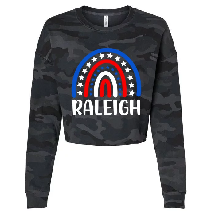 Raleigh North Carolina Great Gift I Love Raleigh Usa Cool Gift Cropped Pullover Crew