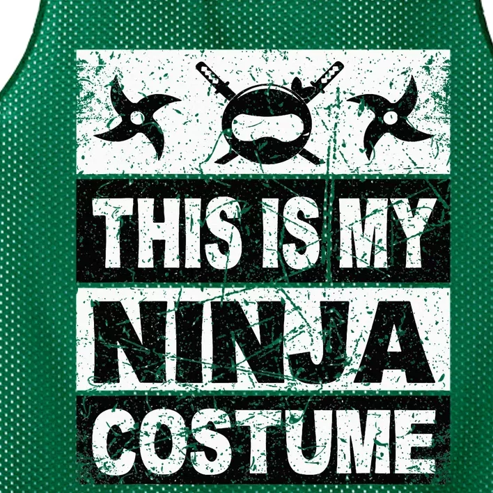 Retro Ninja Costume Halloween Mesh Reversible Basketball Jersey Tank