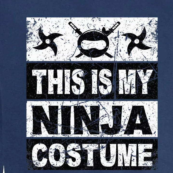 Retro Ninja Costume Halloween Garment-Dyed Sweatshirt